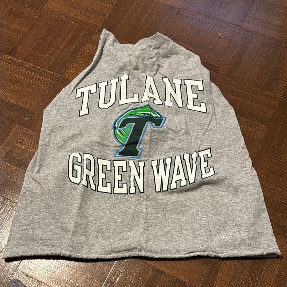 Tulane Muscle Tee with Braided Back